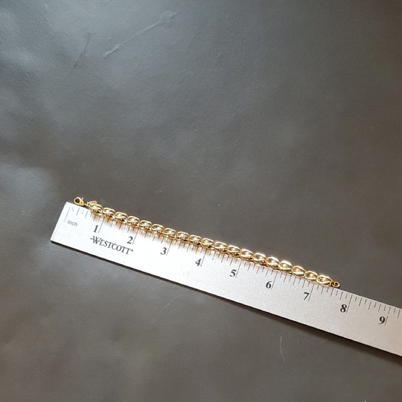 Vintage MONET signed Caged Bead Gold Tone Chain Bracelet - Picture 6 of 7